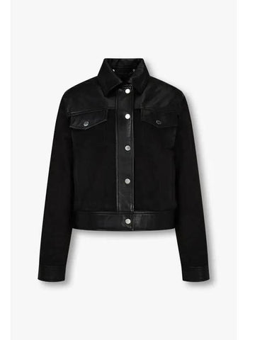 30 9 29 PS Women s Suede Leather Jacket Black - PAUL SMITH - BALAAN 1