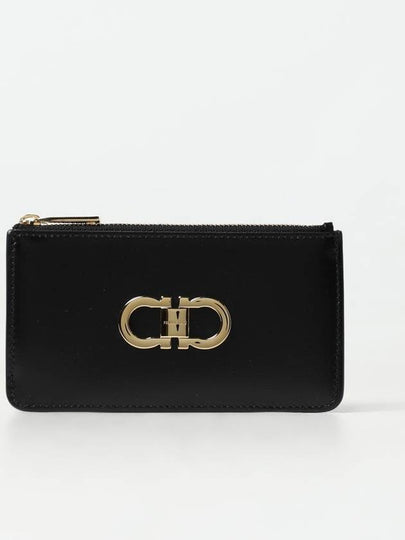 Gancini Credit Card Wallet Black - SALVATORE FERRAGAMO - BALAAN 2