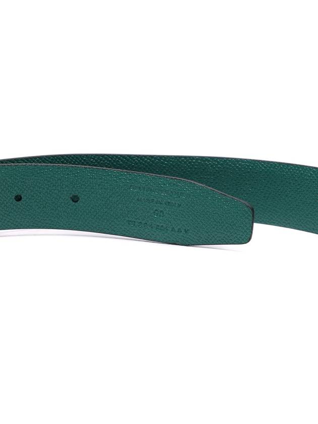 Silver Hardware T Logo Reversible Leather Belt Green Black - TOM FORD - BALAAN 7