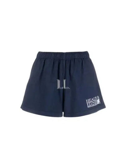 Women's Logo Print Shorts Navy - SPORTY & RICH - BALAAN 2