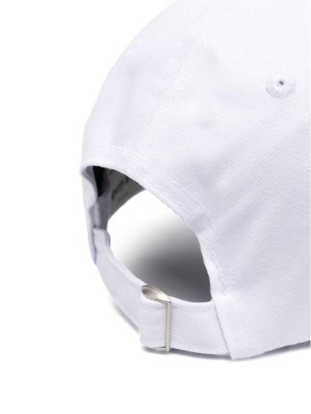 Embroidered Logo Cotton Ball Cap White - SPORTY & RICH - BALAAN 3