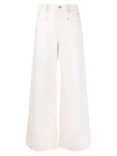 Lemony High Waist Wide Pants Ivory - ISABEL MARANT - BALAAN 2