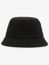 Embroidered Logo Bucket Hat Black - ISABEL MARANT - BALAAN 2