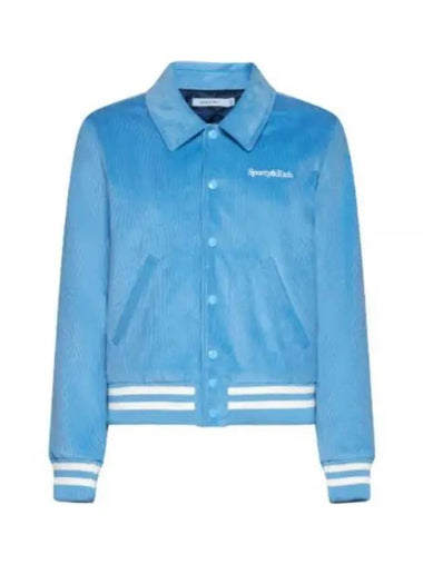 WELLNESS CLUB BOMBER JACKET BABYBLUEwhite JA761 - SPORTY & RICH - BALAAN 1