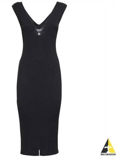 Women's Sleeveless Midi Dress Black - MONCLER - BALAAN 2