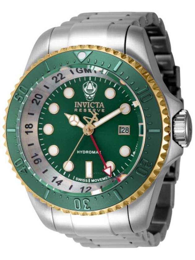 Invicta Hydromax GMT Date Quartz Green Dial Men's Watch 45475 - INVICTA - BALAAN 1