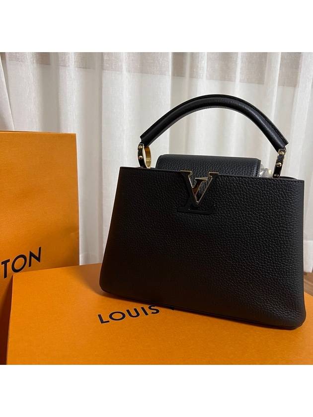 Capucines BB Taurillon Leather Strap Cross Bag Black - LOUIS VUITTON - BALAAN 5