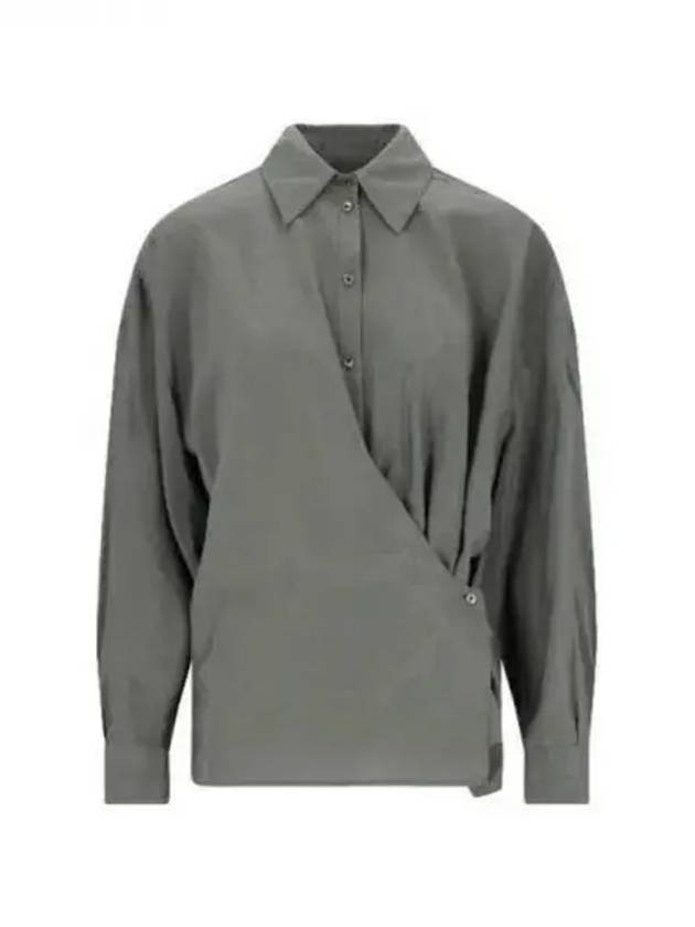 Dry Silk Straight Collar Twist Shirt Grey - LEMAIRE - BALAAN 2