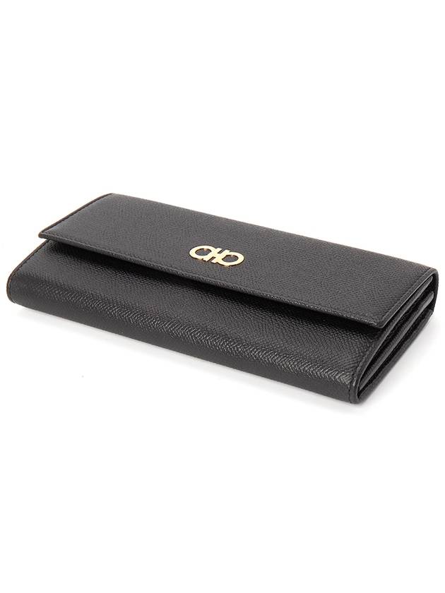 Ferragamo Gancini Women s Long Wallet 22 0380 NERO 0753048 - SALVATORE FERRAGAMO - BALAAN 5