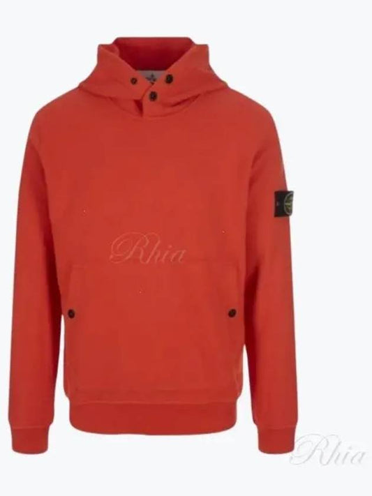 Garment Dyed Hoodie Lobster Red - STONE ISLAND - BALAAN 2