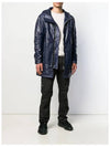 Shadow Project Dual Grid Parka Hooded Jacket Blue - STONE ISLAND - BALAAN 5