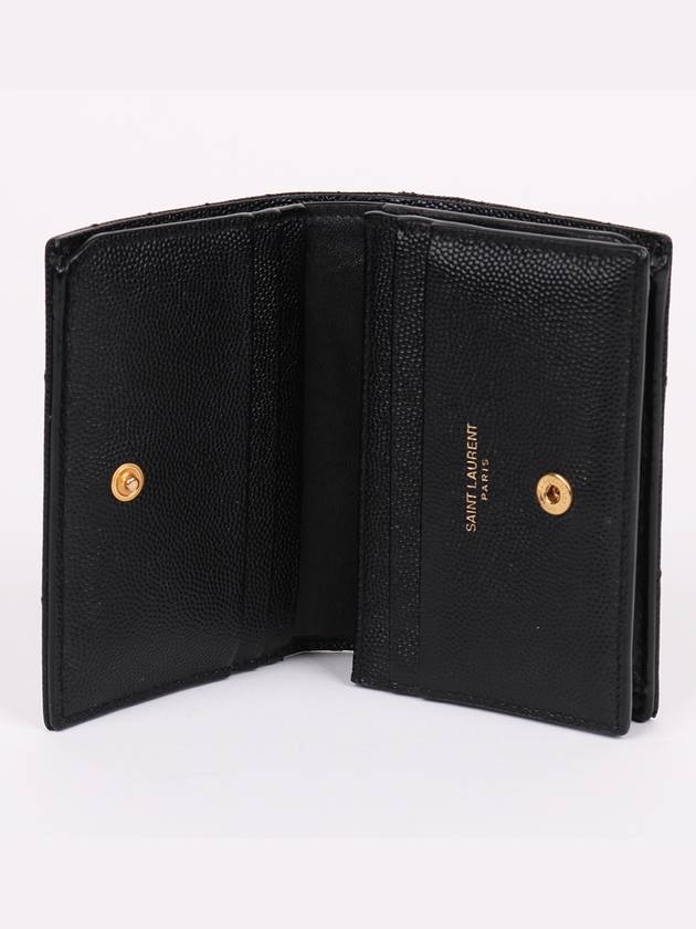 YSL gold plated black card holder wallet 530841 - SAINT LAURENT - BALAAN 8