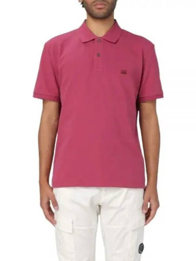 Stretch Piquet Regular Polo Shirt Pink - CP COMPANY - BALAAN 2