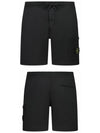 Fleece Bermuda Shorts Black - STONE ISLAND - BALAAN 5