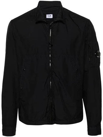 Tylon L Zipper Long Sleeve Shirt Black - CP COMPANY - BALAAN 1