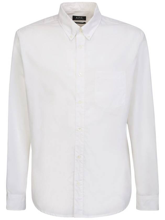 Edouard Long Sleeve Shirt White - A.P.C. - BALAAN 1