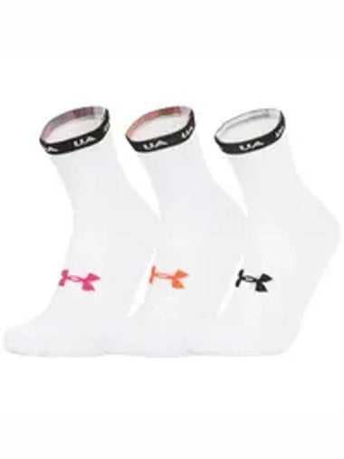 UA Essential Novelty Crew Socks 3 Pack White - UNDER ARMOUR - BALAAN 1