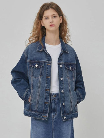 Denim Classic Trucker Jacket Indigo - RYUL+WAI: - BALAAN 1