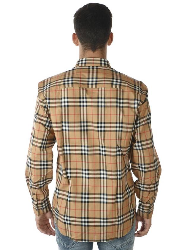 Checked long sleeve shirt brown - BURBERRY - BALAAN 3