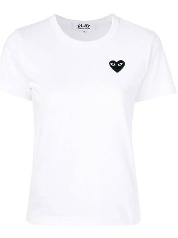 Black Heart Waffen TShirt White P1T063 - COMME DES GARCONS - BALAAN 1