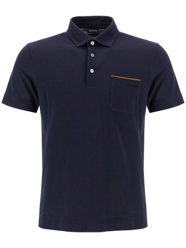 piquÃ polo shirt with pocket - ERMENEGILDO ZEGNA - BALAAN 1