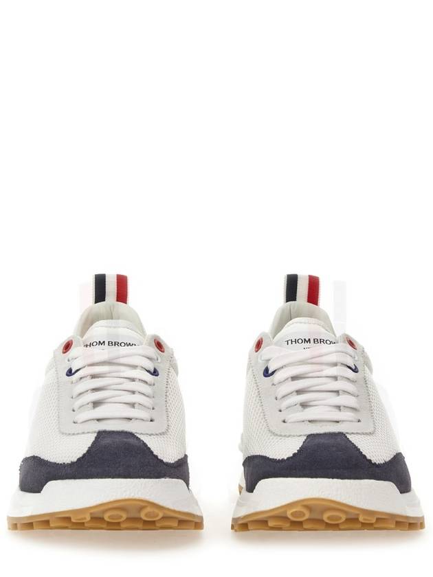 Fine Kid Suede Tech Runner Sneaker Navy - THOM BROWNE - BALAAN 6