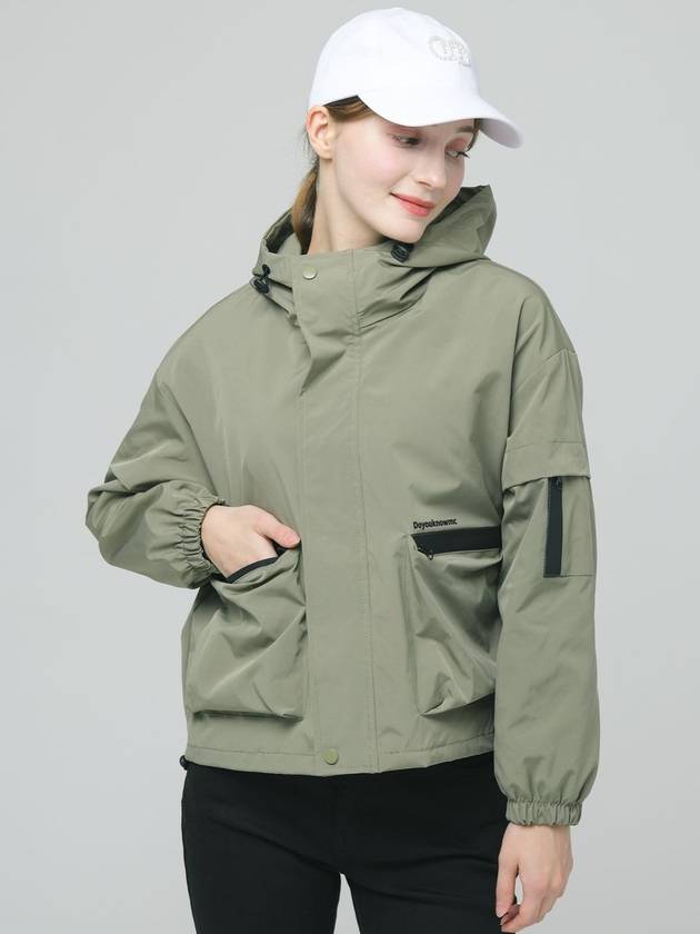 Doyou Know MC Women s Hooded Anorak Life Waterproof Loose Fit Khaki Wind Jumper DO6242WB24 - DOYOUKNOWMC GOLF WEAR - BALAAN 2