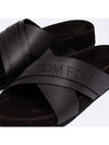 Cracked Leather Slippers Brown - TOM FORD - BALAAN 4