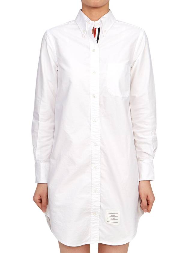 RWB Cotton Shirt Dress White - THOM BROWNE - BALAAN 4