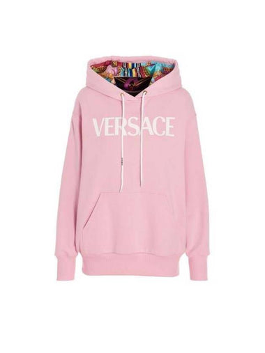 pattern printed hooded top pink - VERSACE - BALAAN 1