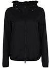 Lait Frill Neck Hooded Jacket Black - MONCLER - BALAAN 1