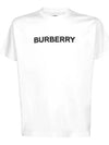 logo print cotton short sleeve t-shirt white - BURBERRY - BALAAN 3