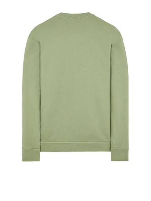 Garment Dyed Stitches Four Print Crewneck Sweatshirt Green - STONE ISLAND - BALAAN 5