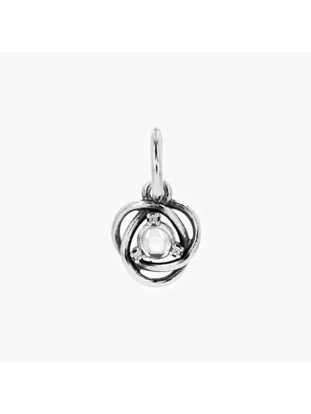 Clear Eternity Circle Dangle Bracelet Charm Silver - PANDORA - BALAAN 3