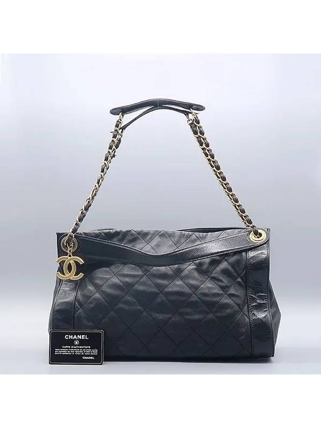 Black Matrasse Gold Chain Tote Bag Shoulder Strap 2WAY - CHANEL - BALAAN 1