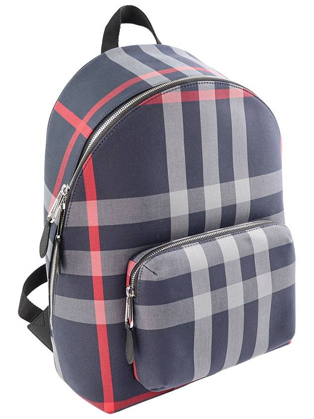 Jeff Check Backpack Navy - BURBERRY - BALAAN 4