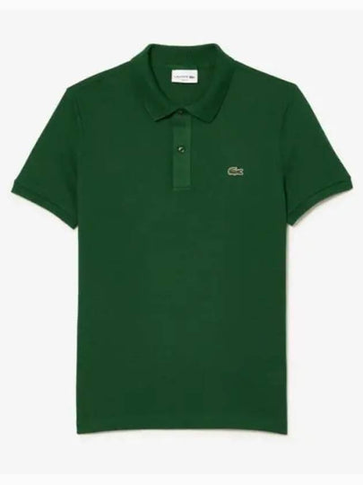 Slim Fit Short Sleeve Polo Shirt Dark Green - LACOSTE - BALAAN 2