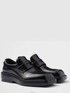 Square Toe Leather Loafers Black - PRADA - BALAAN 2