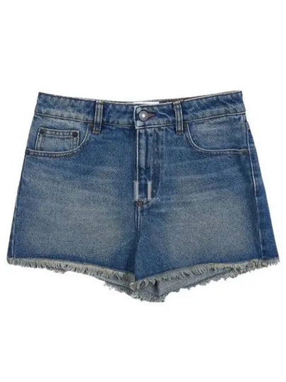 Fringe Denim Shorts Blue - AMI - BALAAN 2