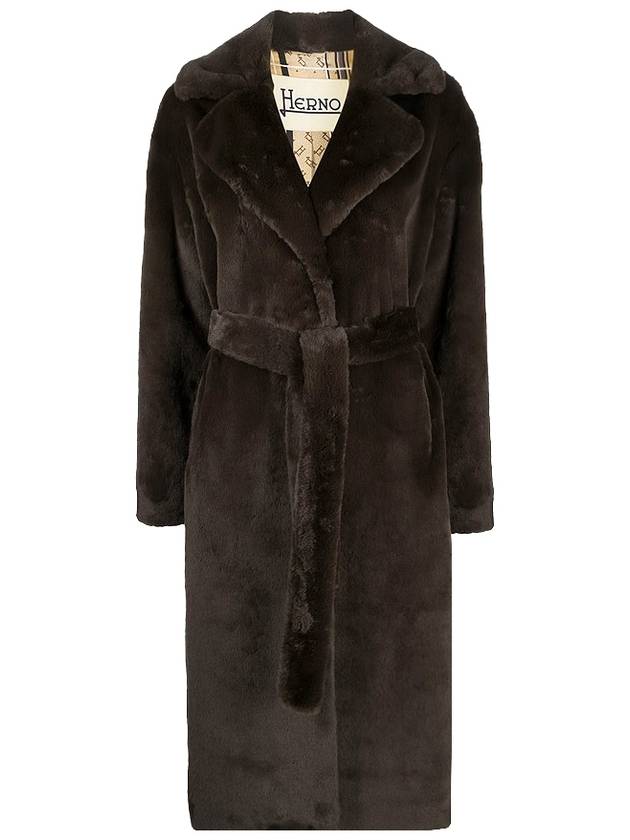 belt fur coat brown - HERNO - BALAAN 2
