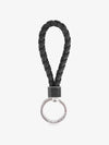 Intrecciato Lambskin Key Holder Black - BOTTEGA VENETA - BALAAN 3