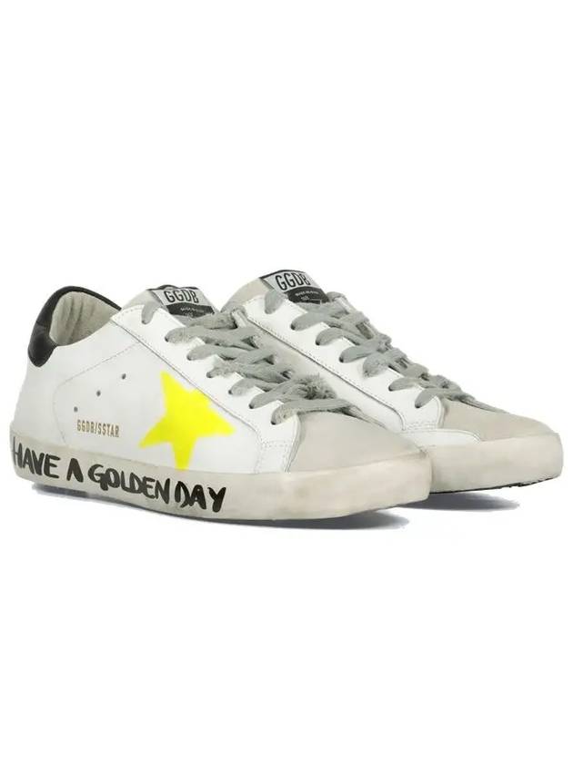 Superstar Star Leather Low Top Sneakers Yellow White - GOLDEN GOOSE - BALAAN 5