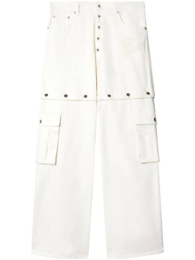 90 aposs mid-rise straight jeans OMYA183S24DEN0010202 - OFF WHITE - BALAAN 2