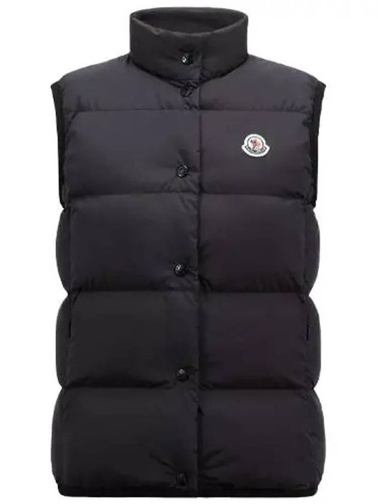 BADIA logo patch padded vest black women s 1A00008 5963V 999 - MONCLER - BALAAN 1