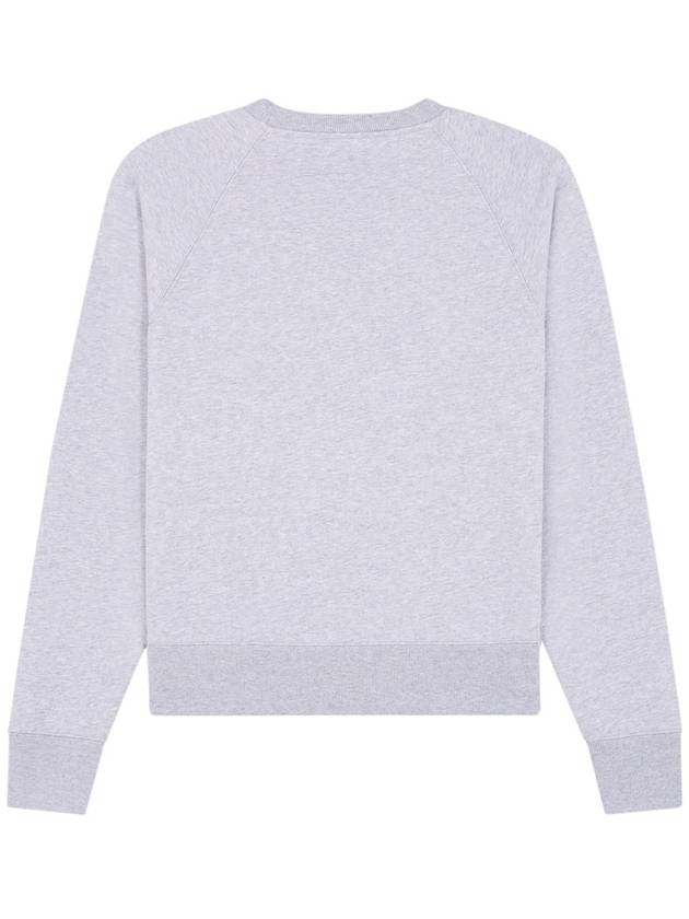 Campus Fox Print Cotton Sweatshirt Light Grey Melange - MAISON KITSUNE - BALAAN 3