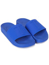 T Logo Flat Slippers Blue - TOD'S - BALAAN.