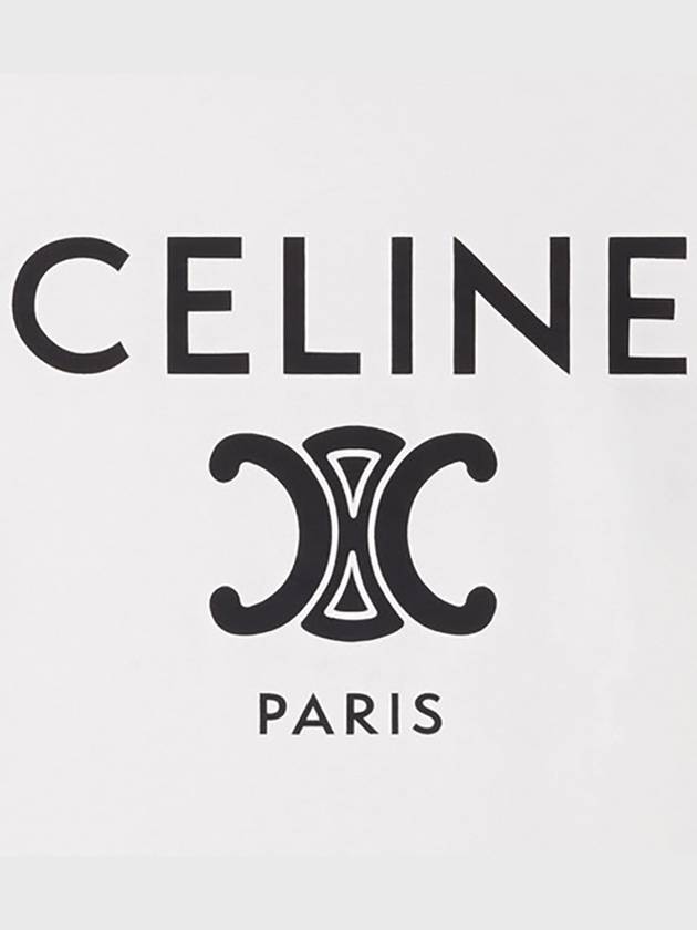 Paris T-Shirt in Cotton Jersey Black White - CELINE - BALAAN 5