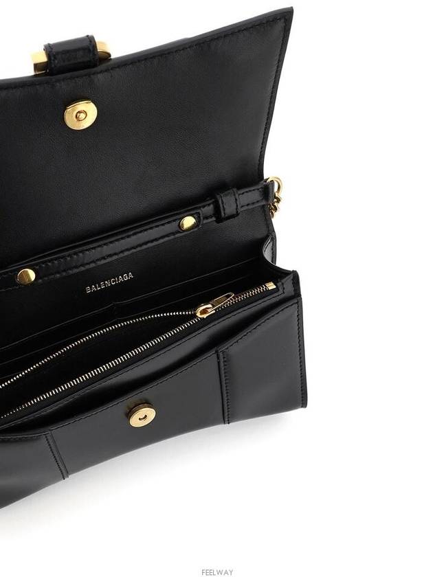 Hourglass Chain Mini Calfskin Cross Bag Black - BALENCIAGA - BALAAN 5