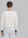 Sleeve point wool mix round neck knit sweater NIT124 - IKALOOOK - BALAAN 3