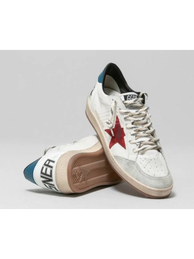 Ball Star Lace-up Leather Low Top Sneakers White - GOLDEN GOOSE - BALAAN 5